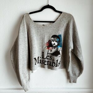 URBAN RENEWAL - Cropped Les Miserables Crew Sweatshirt